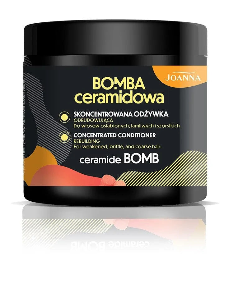 JOANNA Ceramide Bomb Koncentruotas rekonstrukcinis kondicionierius silpniems trapiems ir šiurkštiems plaukams 500 g