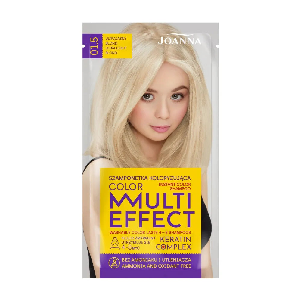 Joanna Multi Effect Color Keratin Complex Plaukų dažai 01.5 - Ultra šviesus šviesiaplaukis 35g - Kosmetika