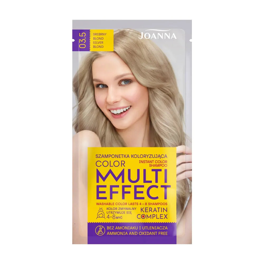 Joanna Multi Effect Color Keratin Complex Plaukų dažai 03.5 - Sidabrinė blondinė 35g - Kosmetika