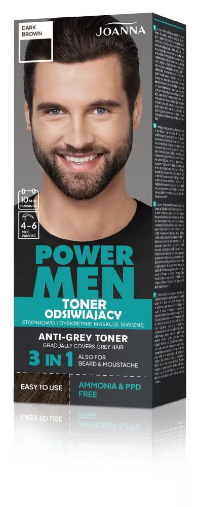 JOANNA Power Men Desquashing Toner 02 Dark brown 80 g - Kosmetika