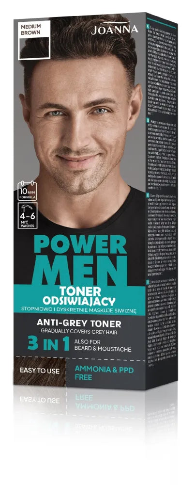 JOANNA Power Men Desquashing Toner 03 Medium brown 80 g - Kosmetika