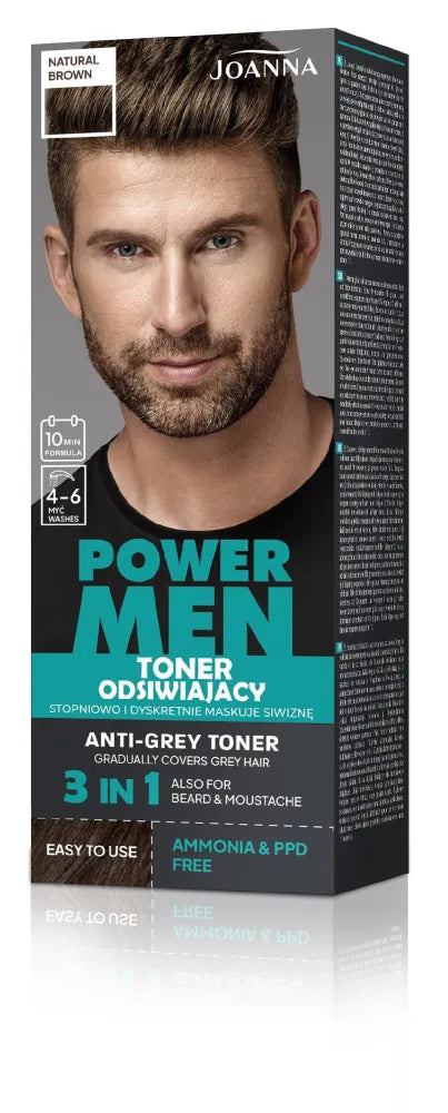JOANNA Power Men Desquashing Toner 04 Natural brown 80 g - Kosmetika