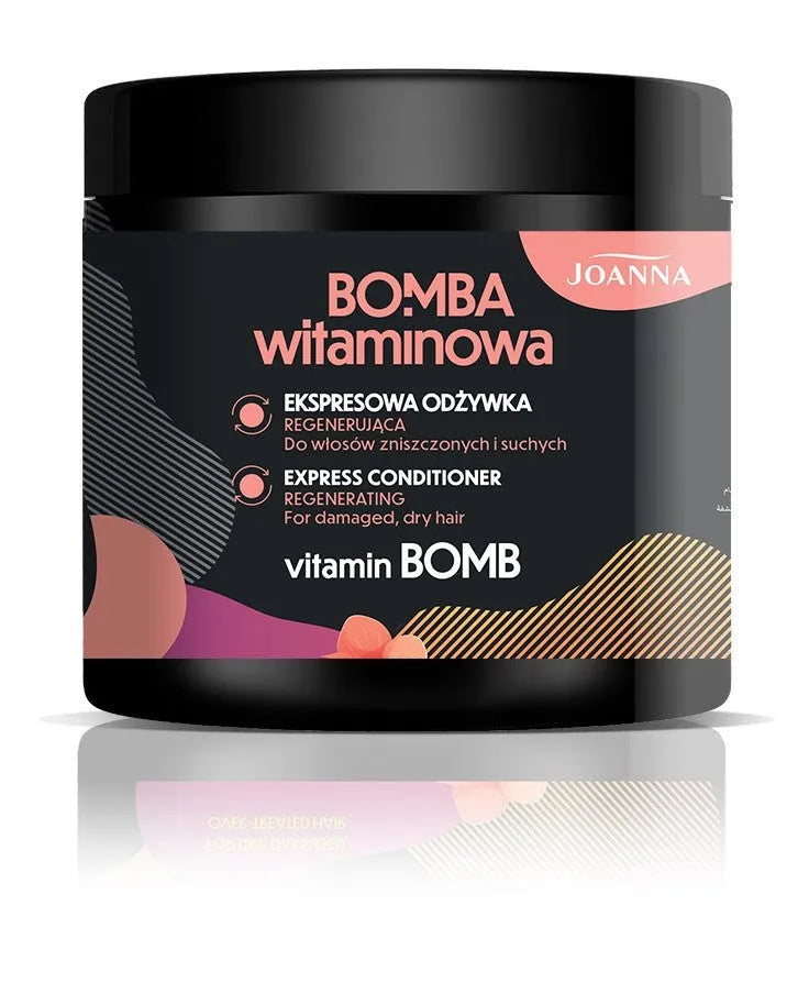 JOANNA Vitaminų bomba Express regeneruojantis kondicionierius pažeistiems ir sausiems plaukams 500 g - Kosmetika