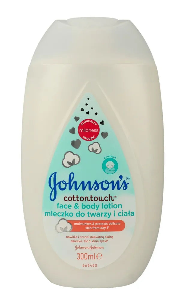 Johnson’s Baby Cotton Touch Veido ir Kūno Pienelis Vaikams 300ml - Kosmetika