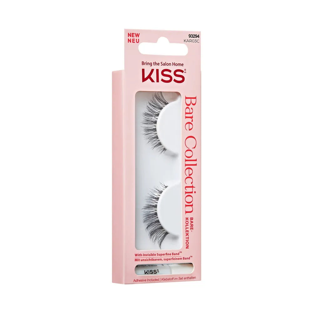 KISS pcs. blakstienos Bare Collection KAR03 1 pora ir blakstienų klijai Net Tue. 1g (0.035.oz.) - Kosmetika