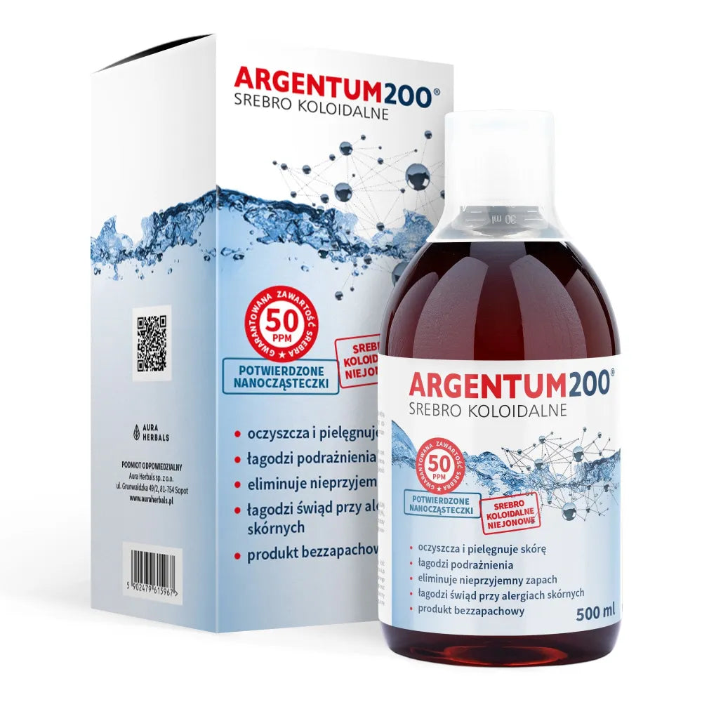 Koloidinis sidabras 50 ppm tonikas 500 ml - AURA HERBALS - Kosmetika
