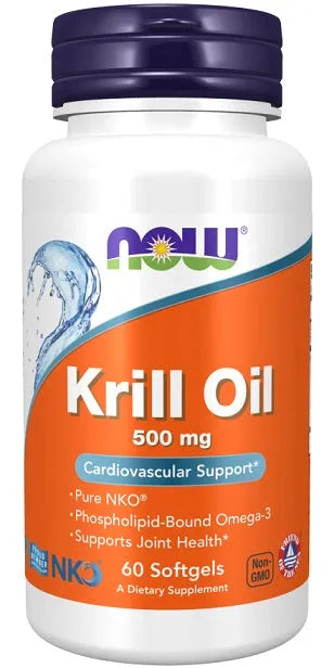 Krill Oil 500mg - 60 softgels - NOW Foods - Papildai