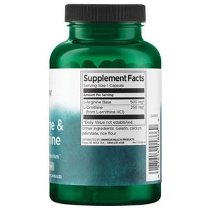 L-Arginine & L-Ornithine - Amino rūgštys - N100 - Swanson - Papildai