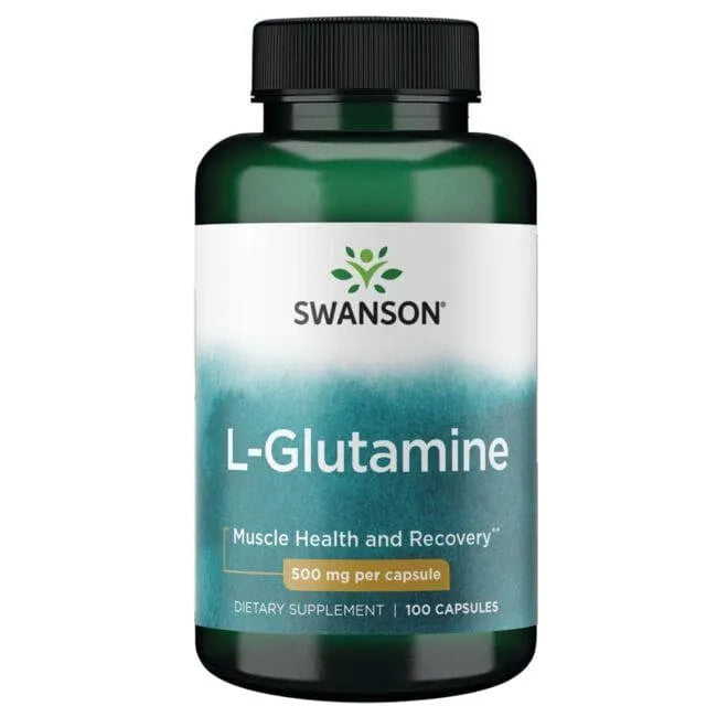 L-Glutamine - Amino rūgštys - 500 mg - N100 - Swanson - Papildai