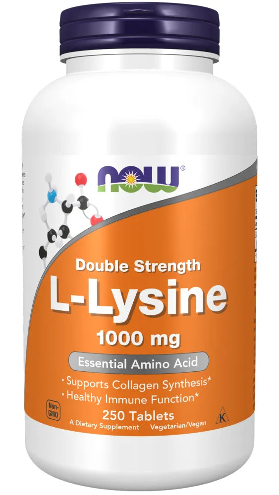 L-Lysine 1000mg - 250 tabs - NOW Foods - Papildai
