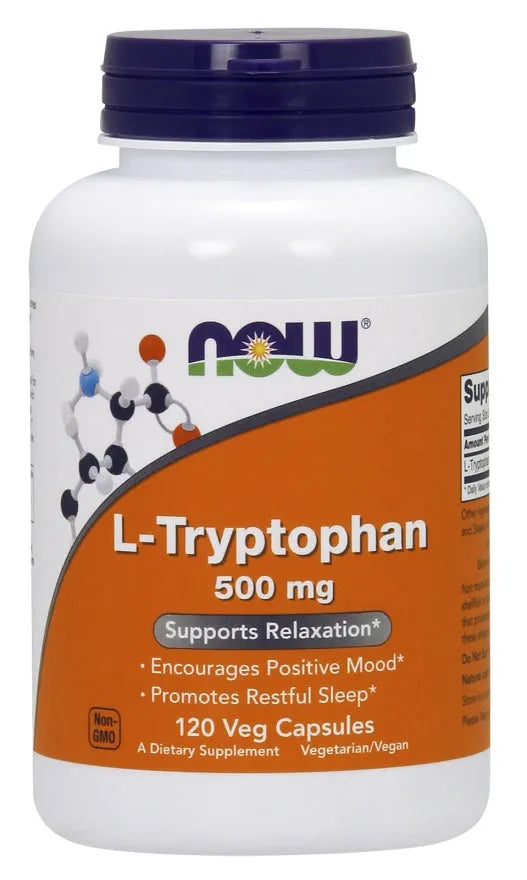L-Tryptophan 500mg - 120 vcaps - NOW Foods - Papildai