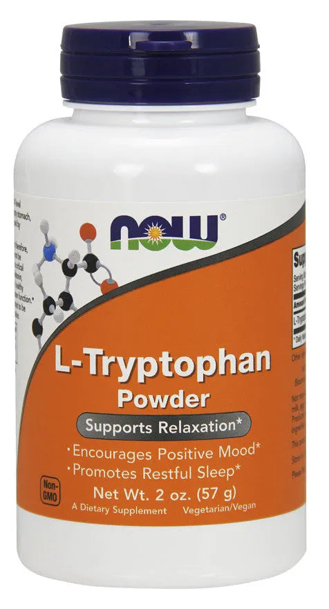 L-Tryptophan Powder - 57g - NOW Foods - Papildai