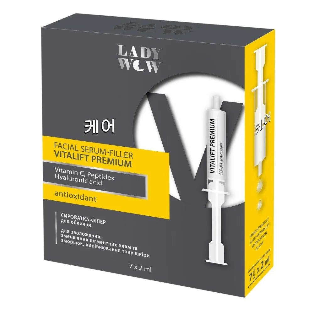 LADY WOW Veido Serumas-Fileris Lifting Vitalift Premium 14ml (7x2ml) - Kosmetika
