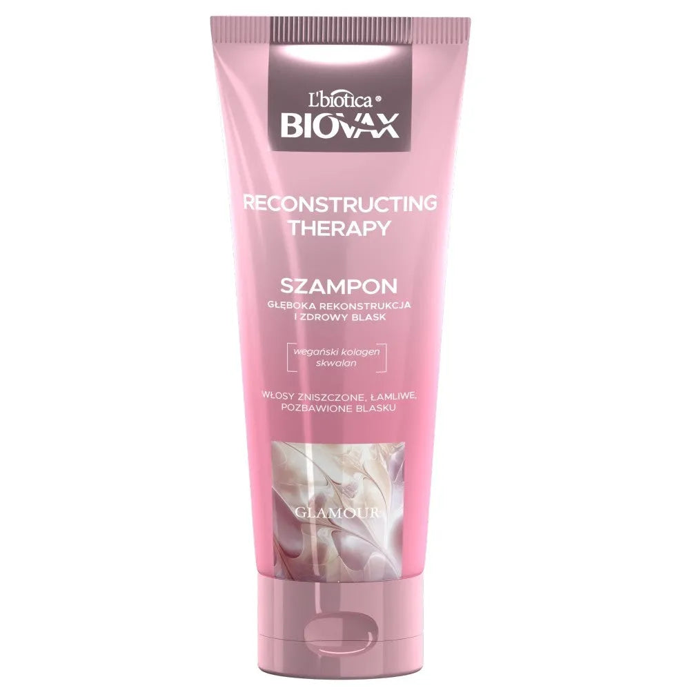 L’BIOTICA Biovax Glamour rekonstrukcinė terapija plaukams – pažeistiems trapiems ir nuobodžiams 200ml - Kosmetika