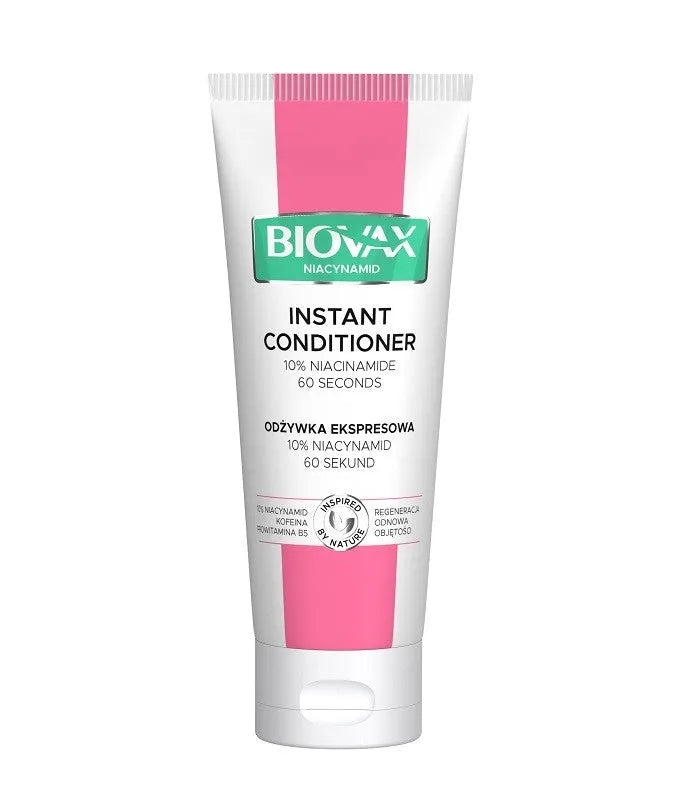 L’BIOTICA Biovax Niacinamide Express plaukų kondicionierius 10% niacinamido - 60 sekundžių 200ml - Kosmetika