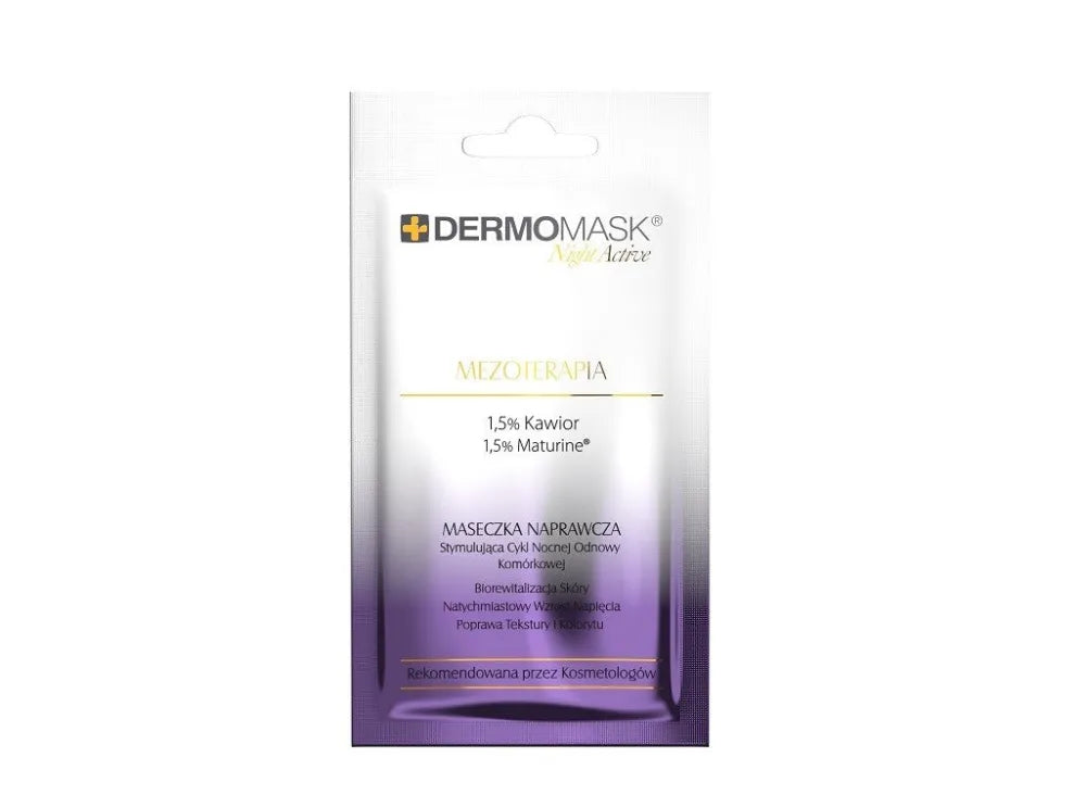 L’BIOTICA Dermomask Night Active Repair veido kaukė - Mezoterapija 12ml - Kosmetika