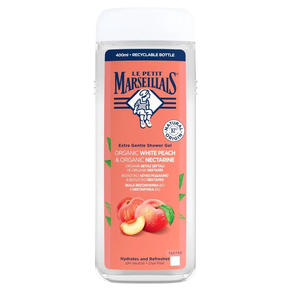 Le Petit Marseillais Bio dušo gelis Baltoji persikas ir nektarinas 400ml - Kosmetika