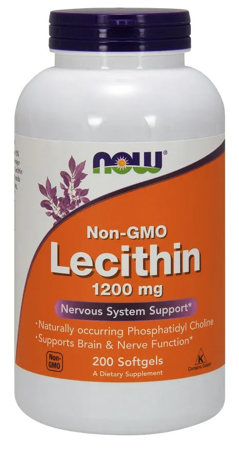 Lecithin 1200mg Non-GMO - 200 softgels - NOW Foods - Papildai