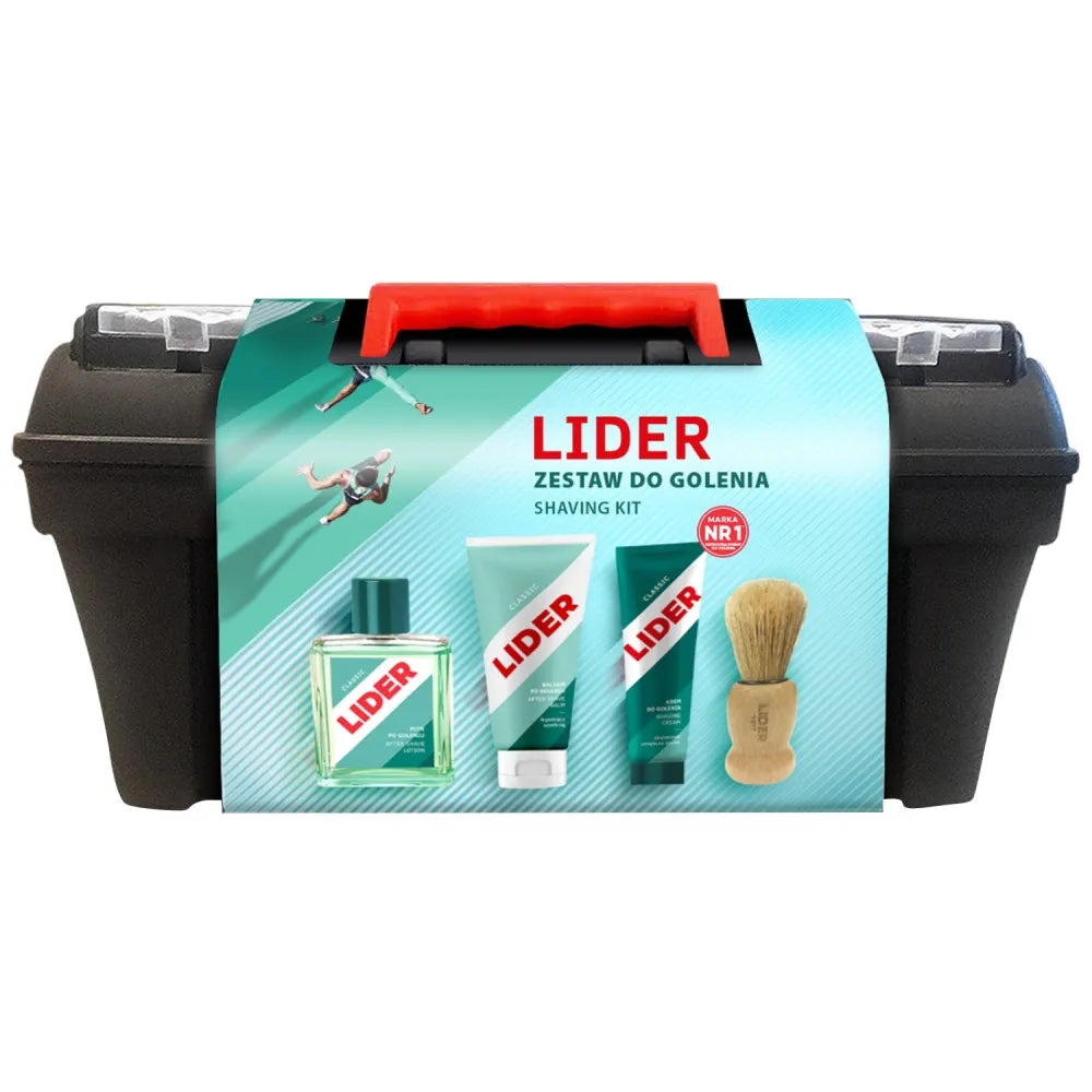 LIDER Gift set for men Shaving brush + cream + Aftershave + balm - Kosmetika