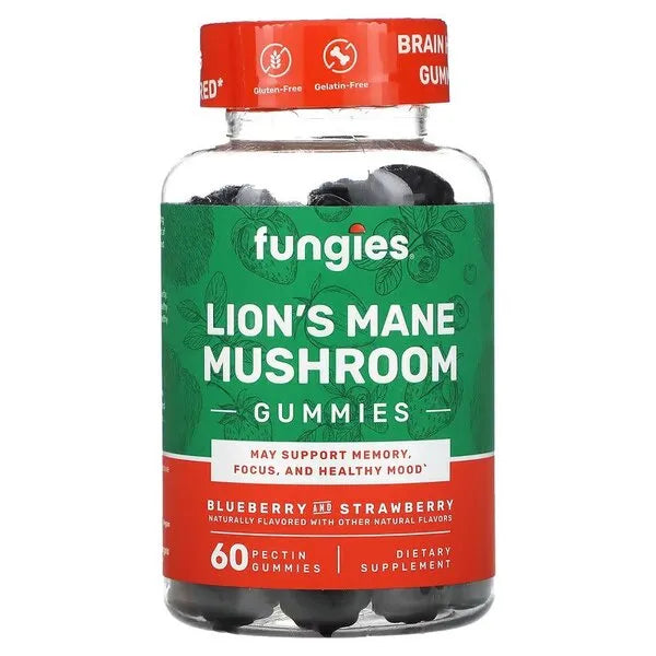 Lion’s Mane Mushroom Gummies Blueberry & Strawberry - 60 - Fungies - Sporto papildai