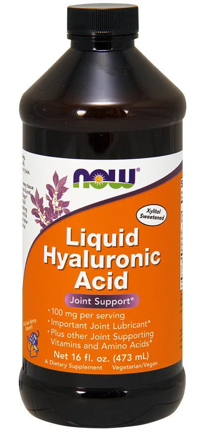 Liquid Hyaluronic Acid - 473 ml - NOW Foods - Papildai