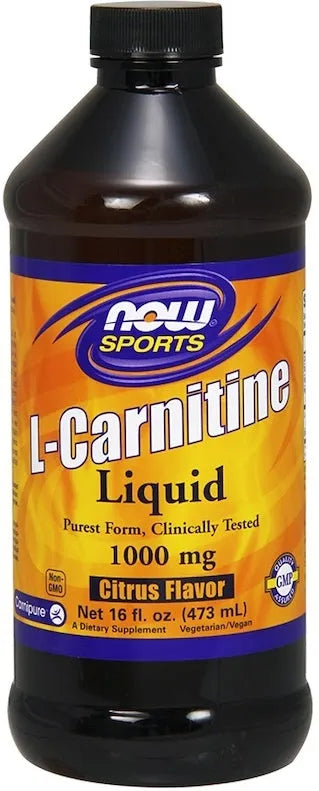 Liquid L-Carnitine 1000mg Tropical Punch - 473 ml - NOW Foods - Papildai