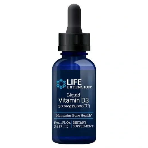 Liquid Vitamin D3 50mcg - 29 ml - Life Extension - Papildai