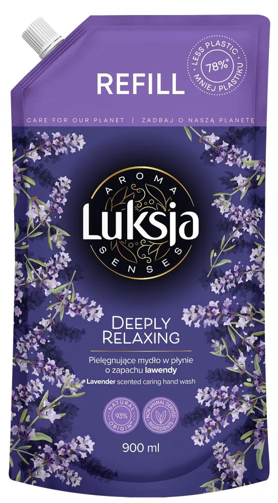 LUXIA Aroma Senses Deeply Relaxing Nurturing Liquid Soap with Lavender Scent - 900 ml supply - Higiena