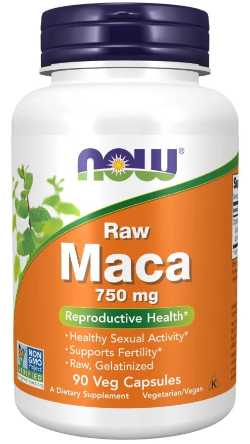 Maca 6:1 Concentrate 750mg RAW - 90 vcaps - NOW Foods - Papildai