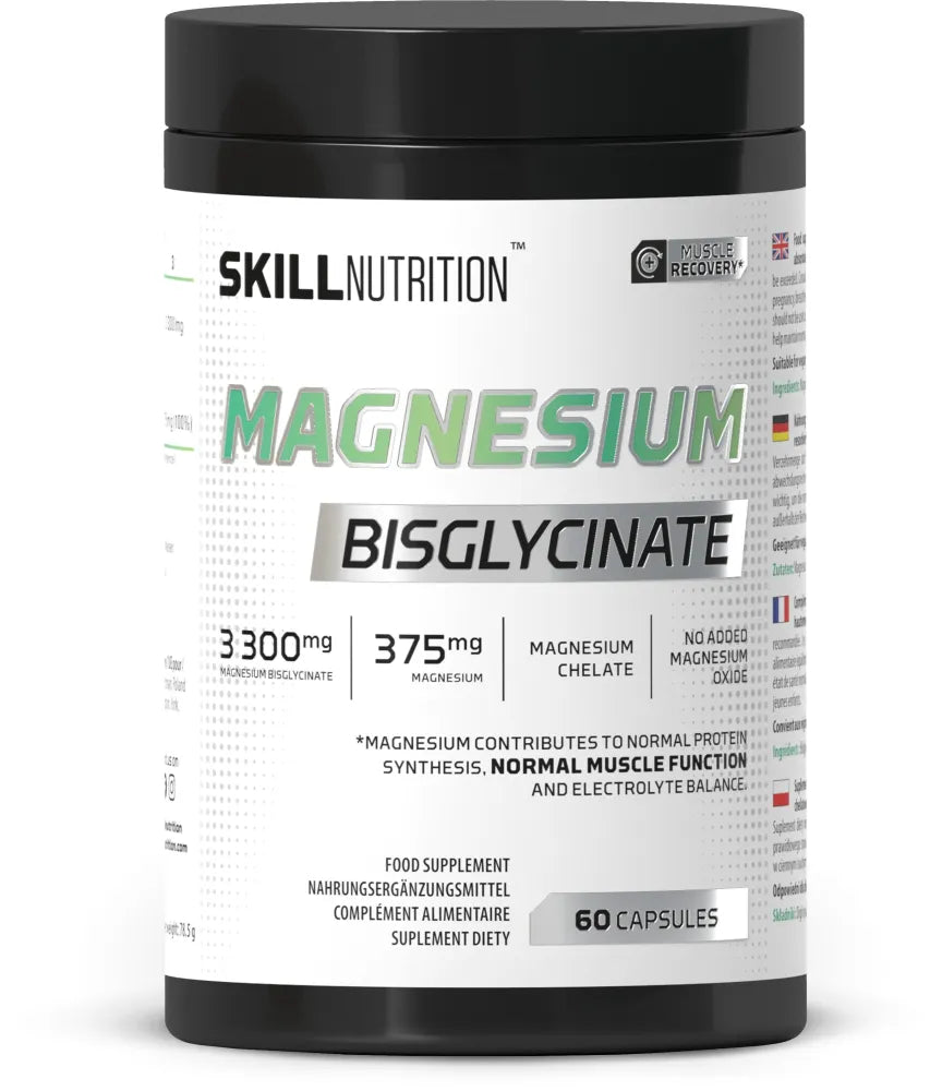 Magnesium Bisglycinate - 60 caps - Skill Nutrition - Sporto papildai