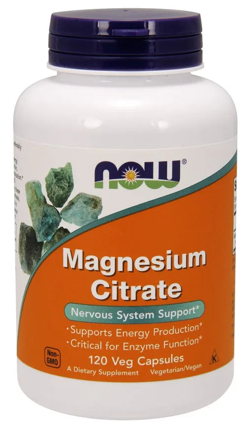Magnesium Citrate 400mg - 120 vcaps - NOW Foods - Papildai