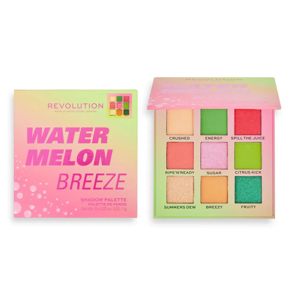 Makeup Revolution Hot Shot Eyeshadow Palette Watermelon Breeze (9) 1vnt - Kosmetika