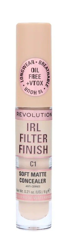 Makeup Revolution IRL Filter Finish Liquid Concealer C1 6g - Kosmetika