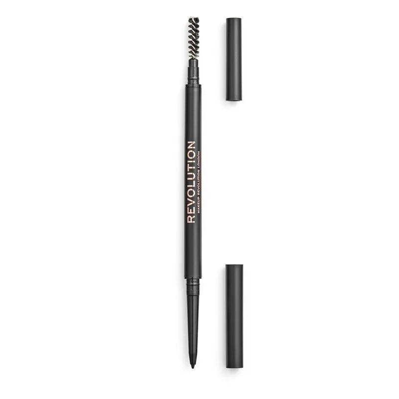 Makeup Revolution Precise Brow Pencil Dvigubas antakių pieštukas Tamsiai rudas 1 vnt. - Kosmetika