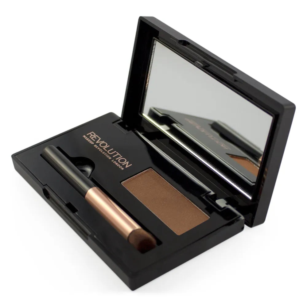 Makeup Revolution Root Cover Up Powder plaukų šaknims - šviesiai rudas 2.1g - Kosmetika