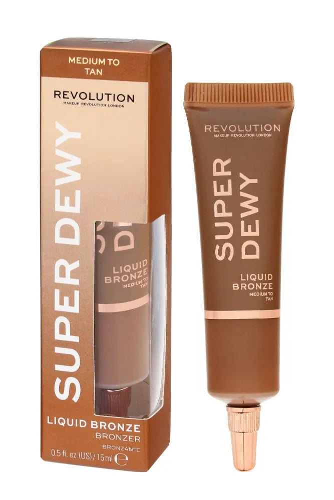Makeup Revolution Super Dewy Bronzer skystas - Vidutinio iki Įdegusio 15ml - Kosmetika