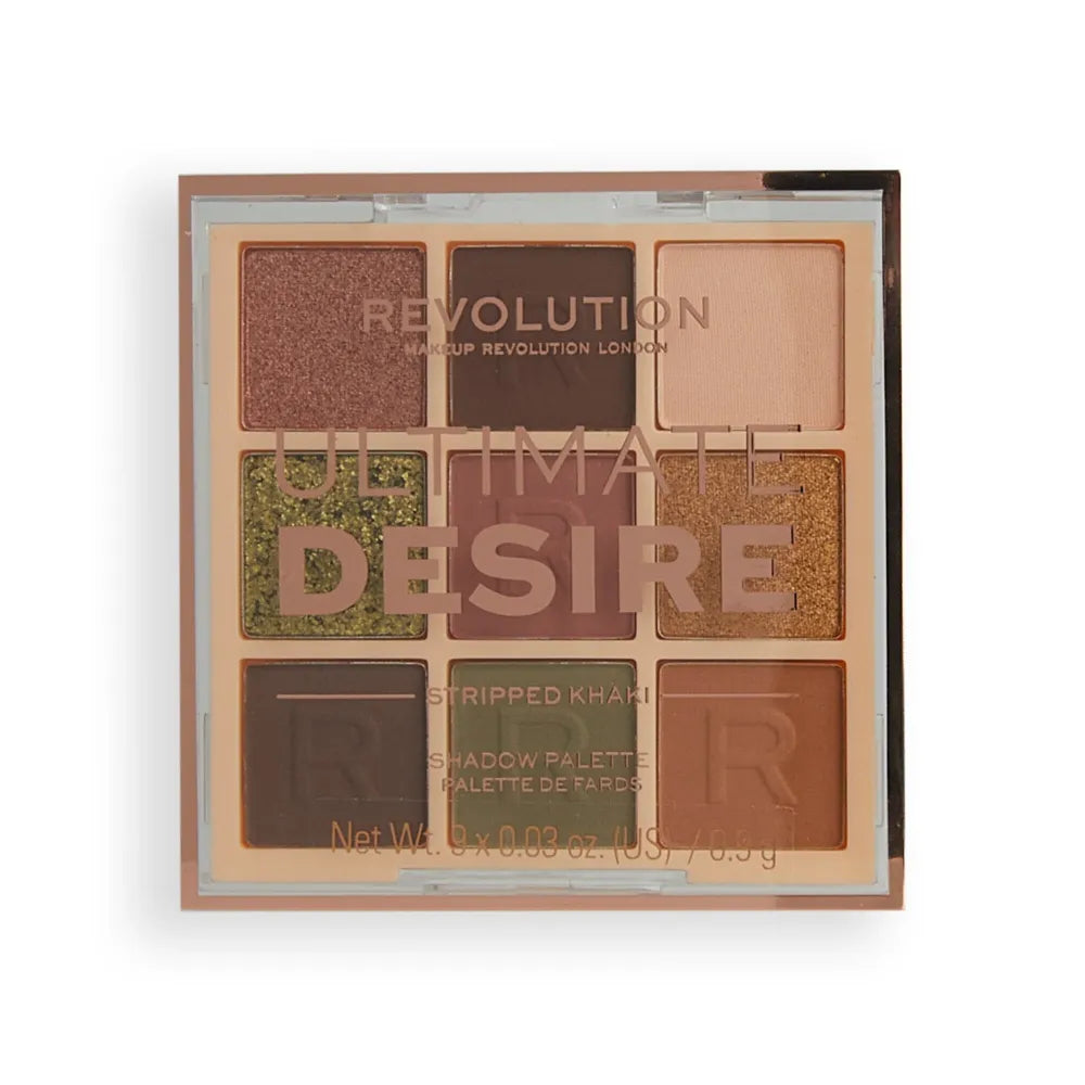 Makeup Revolution Ultimate Desire Eyeshadow Palette (9) - Nuogas Khaki 1vnt - Kosmetika