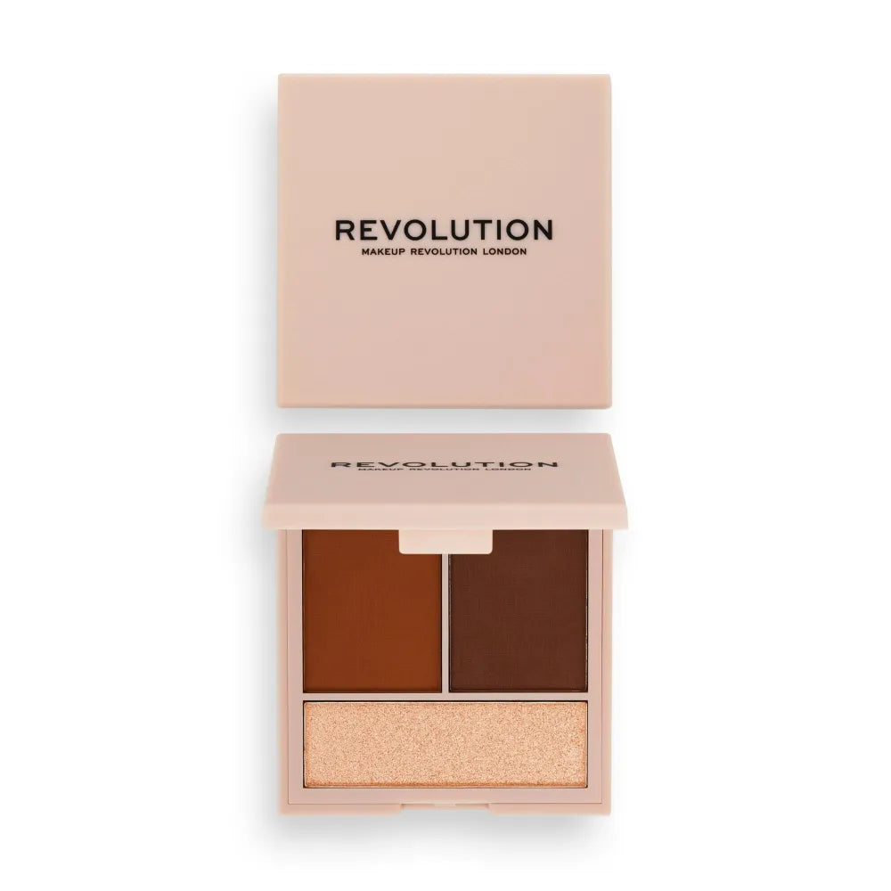 Makeup Revolution Veido Pudra Kontūravimo Kompaktiškas Rinkinys Šviesus 1vnt - Kosmetika