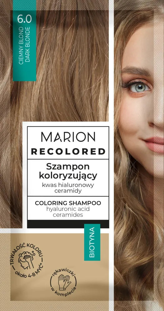 MARION Recolored Coloring šampūnas 6.0 Tamsiai šviesūs (4-8 plovimų) 35ml - Kosmetika