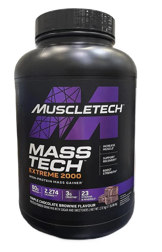 Mass-Tech Extreme 2000 Triple Chocolate Brownie - 2720g - MuscleTech - Sporto papildai