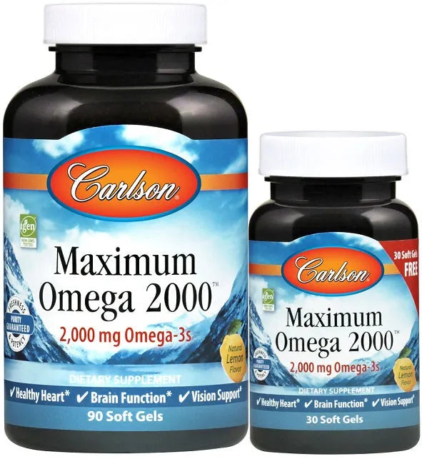 Maximum Omega 2000 - 90 + 30 softgels - Carlson Labs - Papildai