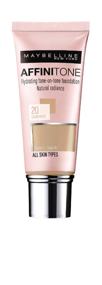 Maybelline Affinitone Foundation Nr. 20 Golden Rose - tūbelė 30ml - Kosmetika
