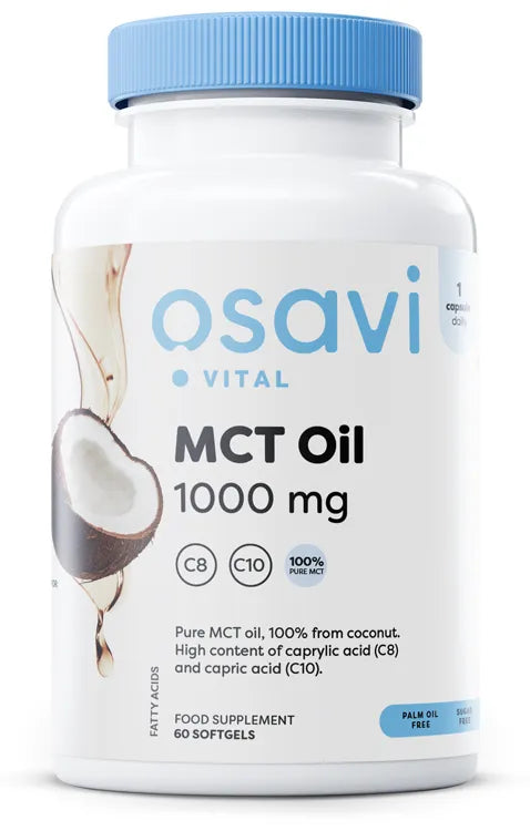 MCT Oil 1000mg - 60 softgels - Osavi - Papildai