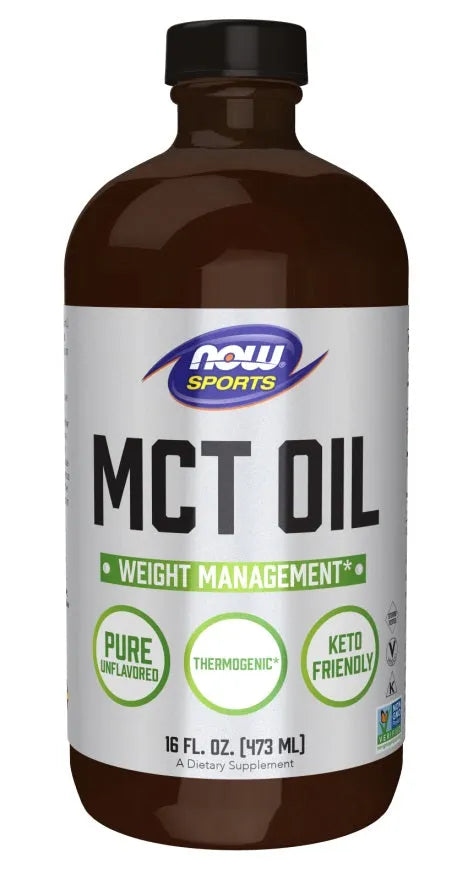 MCT Oil Pure Liquid - 473 ml - NOW Foods - Papildai