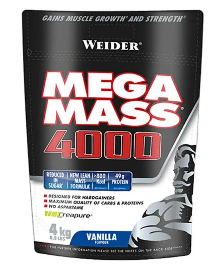Mega Mass 4000 Vanilla - 4000g - Weider - Sporto papildai