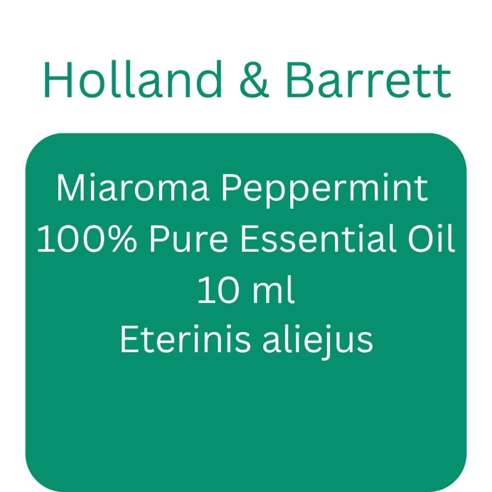 Miaroma Peppermint 100% Pure Essential Oil - 10 ml - Holland & Barrett - Papildai