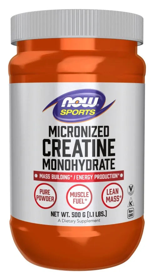Micronized Creatine Monohydrate - 500g - NOW Foods - Papildai