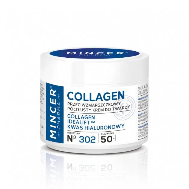 Mincer Pharma Collagen 50+ Pusiau riebus Kremas nuo raukšlių Nr. 302 50ml - Kosmetika