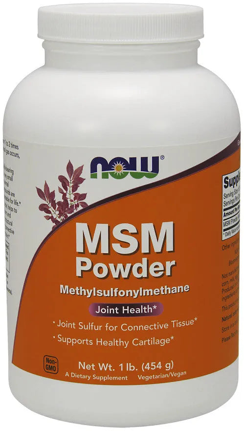 MSM Methylsulphonylmethane Powder - 454g - NOW Foods - Papildai