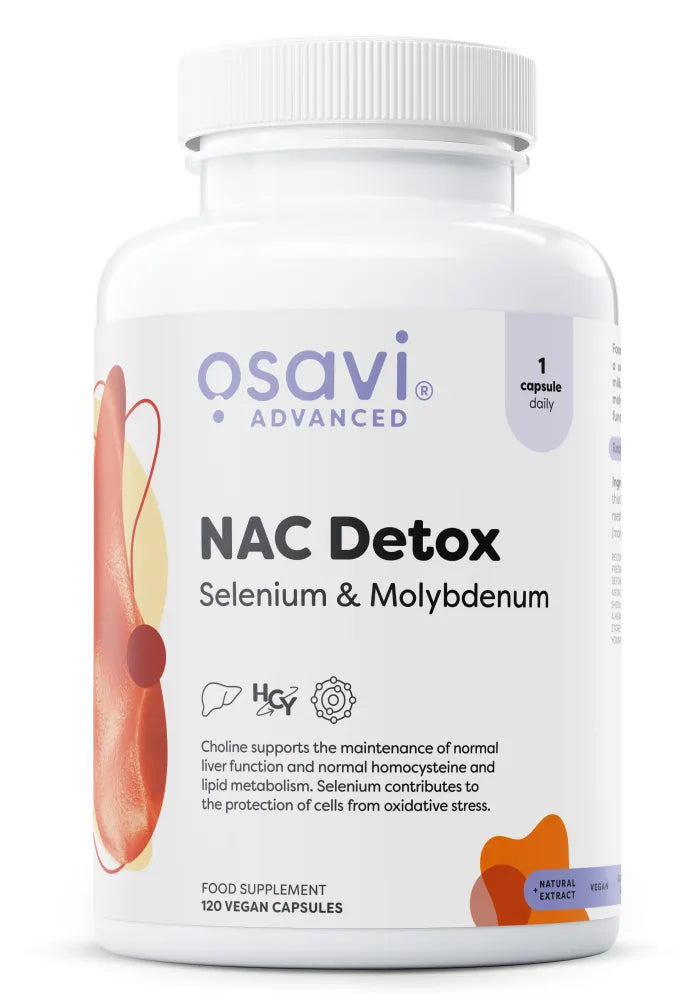 NAC Detox Selenium & Molybdenum - 120 vegan caps - Osavi - Papildai